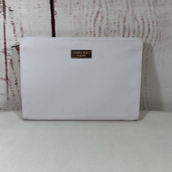 Jimmy Choo Handbags - Jimmy Choo Parfums Makeup Cosmetics Bag Snakeskin Faux Leather Toiletry Clutch